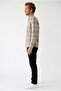 Men's Long Sleeve Plaid Linen Shirt 2449 - 3