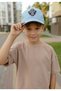 7-12 Years Old Boys' Football Themed Hat with Visor and Piping Detail