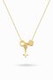 Gold Color Brass Minimal Charm Women's Necklace