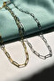Steel Thick Paperclip Chain Necklace - 3
