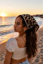 Leopard Patterned Cotton Non-Slip Bandana Scarf 55X55 cm Daily Use Hair Bandana