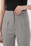 Women's High Waist Viscose Gray Trousers - 7