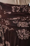 Women's Patterned Chiffon Brown Skirt with Gathered Waist - 7