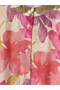 Esvab • Modern & Distinctive Stand Collar Floral Belted Layered Dress - 4