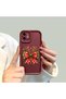 Redmi 15 5g Compatible Case Camera Protector Claret Red Silicone Couple Phone Case Bow Tie Pattern - 7