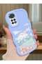 Redmi Note 11 Compatible Case Camera Protector Blue Silicone Couple Phone Case Landscape Pattern