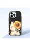 iPhone 13 Pro Max Compatible Case Camera Protector Black Silicone Couple Phone Case Cat Pattern