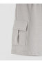 Gray Standard Fit Boys' Cargo Pocket Shorts - 3