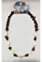 Brown Obsidian Natural Stone Necklace Effective for the Mind and Digestive System Sea Themed - 3