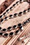 8X10 mm Black Enameled Alpaca Prayer Beads - 3