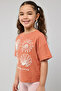 Appliqued T-Shirt with Crew Neck and Short Sleeves - 2