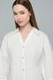 Solid Shirt with Spread Collar and 3/4 Sleeves - 5