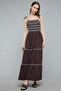 Shirred Strappy Tiered Dress - 5