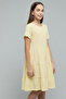 Textured Tiered Dress with Square Neck and Short Sleeves - 5