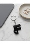 Keychain Letter F with Heart Epoxy Keychain