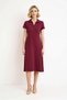 Women's Polo Collar Short Sleeve A-Line Midi Dress Lycra Combed Cotton Relaxed Cut Casual Modern Stylish - 4