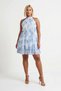 Women's Plus Size Halter Neck Sleeveless Floral Print Layered Chiffon Mini Dress Casual Comfortable Modern - 4