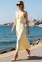 Women's Modal Woven Maxi Dress V-Neck Thin Straps Shift Cut Unlined Comfortable Summer Collection Casual - 2