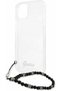 Script Back Cover Plastic Transparent / Black Pearls (iPhone 13 mini) Code: GUHCP13SKPSBK - 5