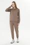 Women's Cotton Crew Neck Sweatshirt Set A.Brown 8512- A.K - 2