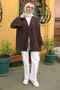 Brown Front Tie Kimono - 2