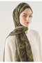 Flora Echo Pattern Soft Viscose Shawl Brown - 3