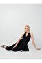 Black Tassel Detailed Slim Fit Knitted Jumpsuit - 5