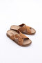 S129 Women's Belt Buckle Detailed Slippers - 2