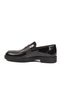 Black Patent Leather Genuine Leather Men's Casual Shoes - 4