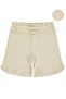 Basic Waffle Shorts for Ages 10-13 - Brown