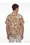 Nevavm Regular Fit Resort Collar Patterned Men's Shirt with Difference - 4