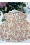 Girl's Muslin Dress - 100% Natural Cotton - Brown - 5