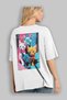 For the Love of Cats 15 Cats Printed White Oversize T-Shirt 100% Cotton Unisex Cat Lover Premium Design - 3