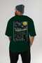 45 Cats for the Sake of Cats Printed Green Oversize T-Shirt 100% Cotton Unisex Cat Lover Premium Design - 4