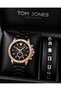 Men's Wristwatch Black Steel Band Rose Gold Case Multifunctional Calendar Steel Bracelet Gift - 6