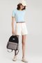 Large Size Waterproof Fabric Colorful School Bag with Laptop Compartment Black/Grey - 7