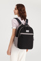 Large Size Waterproof Fabric Colorful School Bag Black/Green - 5