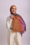 Ahenk Gradient Patterned Double-Sided Shawl - Cinnamon Pink Brown - 6