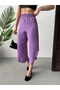 Women's Lilac Side Slit Loose Cut Ayrobin Fabric Trousers