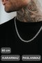 # Chain Necklace 316L Steel King Chain Men's Necklace Silver Color 60 cm Non-Tarnish Stainless Thick Ringed Stylish