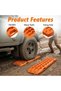 Car Traction Boards Sand & Snow Recovery Tracks, Heavy Duty Tire Grip Mats for Off-Road, Anti-Slip Recovery Pads for Mud, Sand, Snow & Ice (Large - Orange) - 7