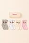 Organic Cotton Cherry Patterned Premium Children's Socks in a Box of 4