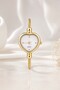 Calben Gold Heart Case Women's Wristwatch – Elegant Gold Color Steel Band Minimal Analog Women's Watch - 2