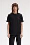 Contrast Tape Ringer Men's Crew Neck T-Shirt Black