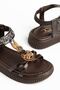 Alessi Women's Brown Buckle Comfortable Sole Daily Sandals - 3