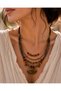 Handmade Bohemian Natural Stone Detailed Layered Ethnic Necklace Original Design Women's Necklace - 6