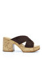 Frm 703 Thick Heeled Cross-Strapped Slippers - 2
