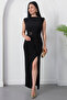 Crew Neck Side Gathered Dress with Buckle K-251605 - 4