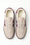 Women's Beige-Burgundy Patterned Lace-Up Retro Casual Walking Sneaker Sports Shoes Te03 - 2
