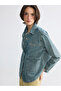 Lcw Everyday Indigo Shirt Collar Oversize Women's Jean Jacket - 4